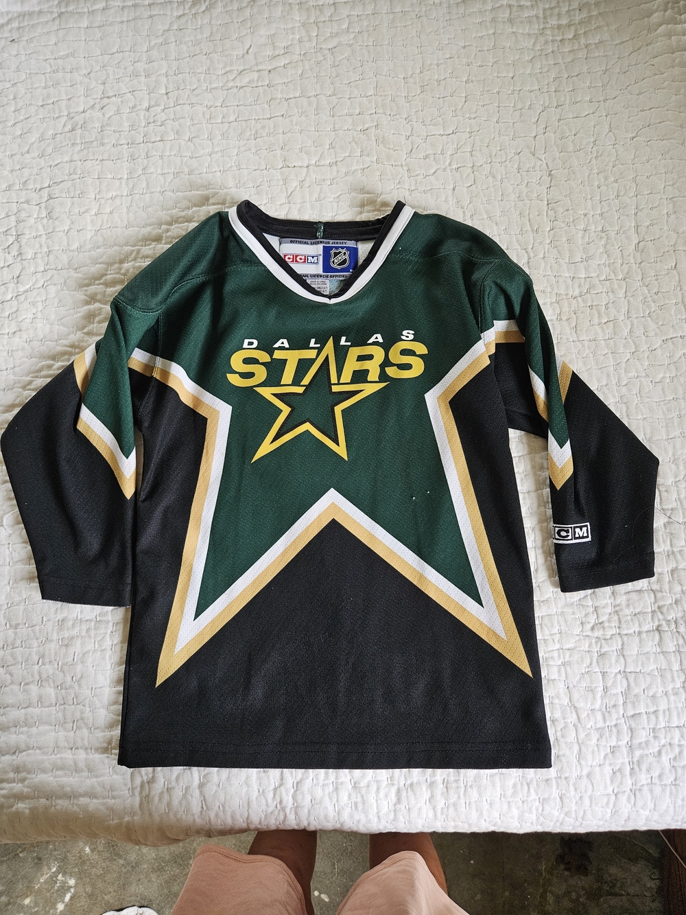 CCM Dallas Stars Green Black Jersey with Gold Accents